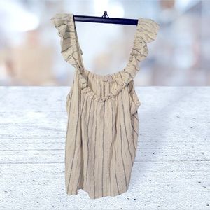LOFT ruffled sleeveless top. Size M​​​